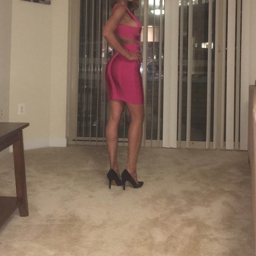 Sexy pink bacon dress